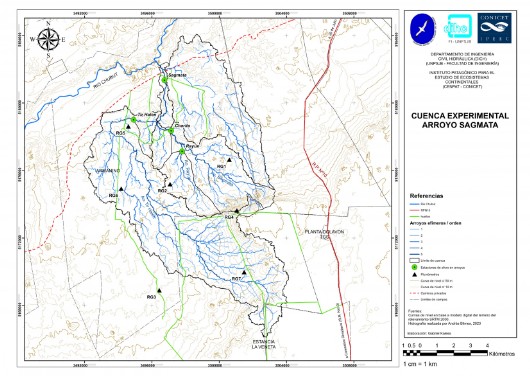 Mapa base de cuenca experimental A° Sagmata